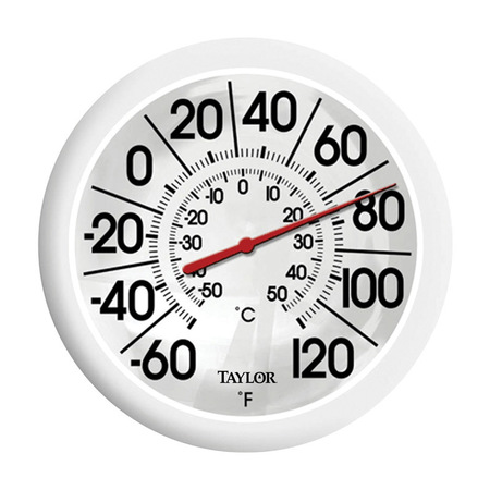 TAYLOR THERMOMETER 8"" BLK/WHT 5650